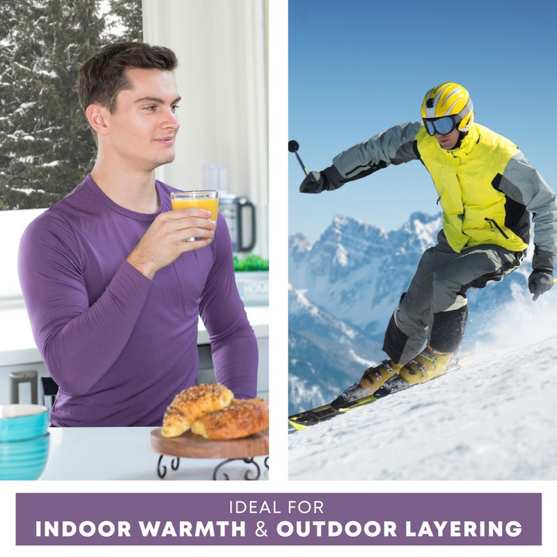 Rocky Thermal Underwear Men Long Johns Men Thermal Underwear Thermals Mens Base Layer Mens Thermals Top and Bottom Set (White, XX-Large, Standard Weight - 185 GSM, One Pack) - Image 4